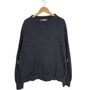 C2H4 Cotton Crewneck Sweatshirt Black Size XL